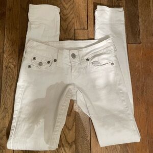 NWOT Low rise White True Religion Skinny Jeans
